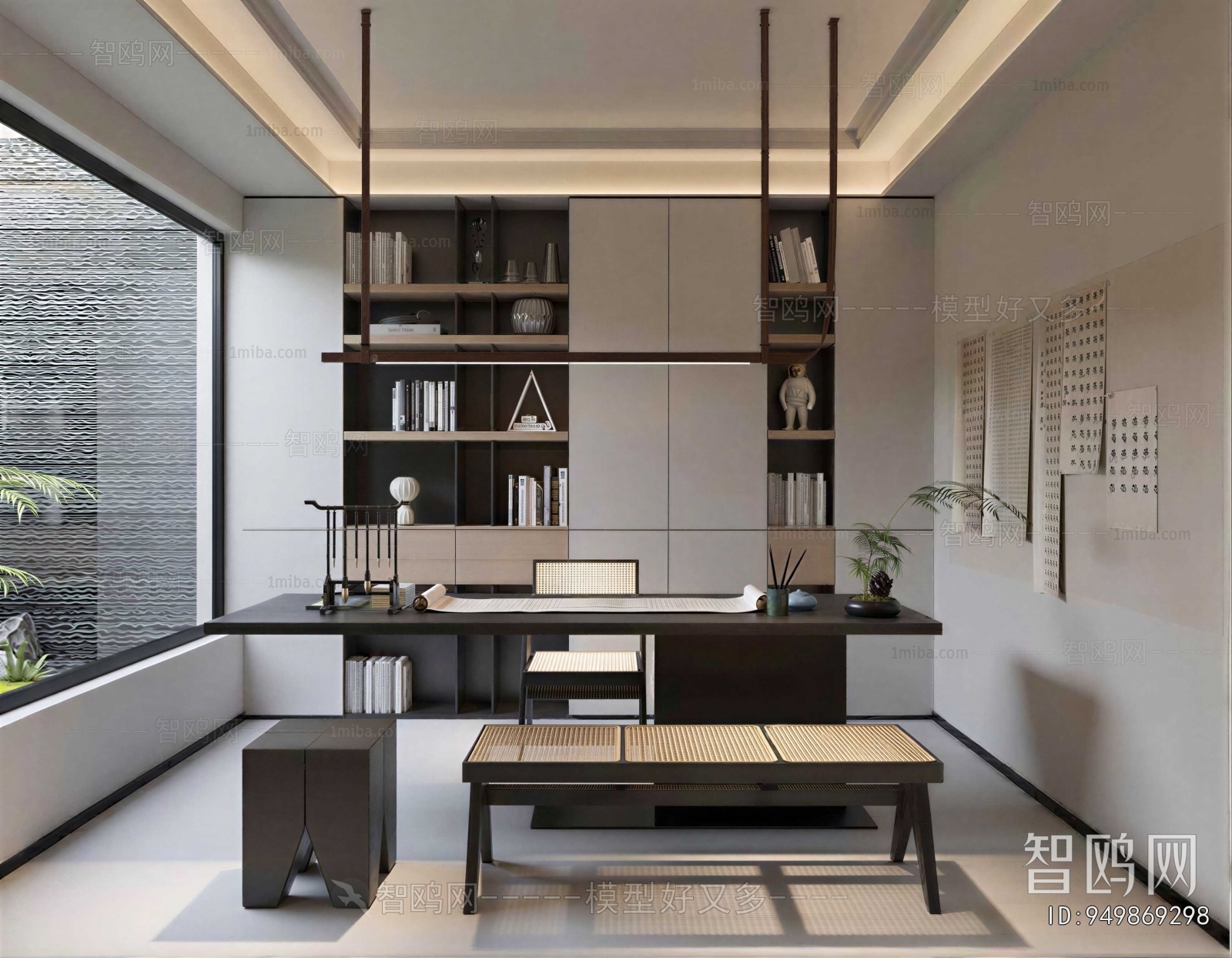 New Chinese Style Study Space