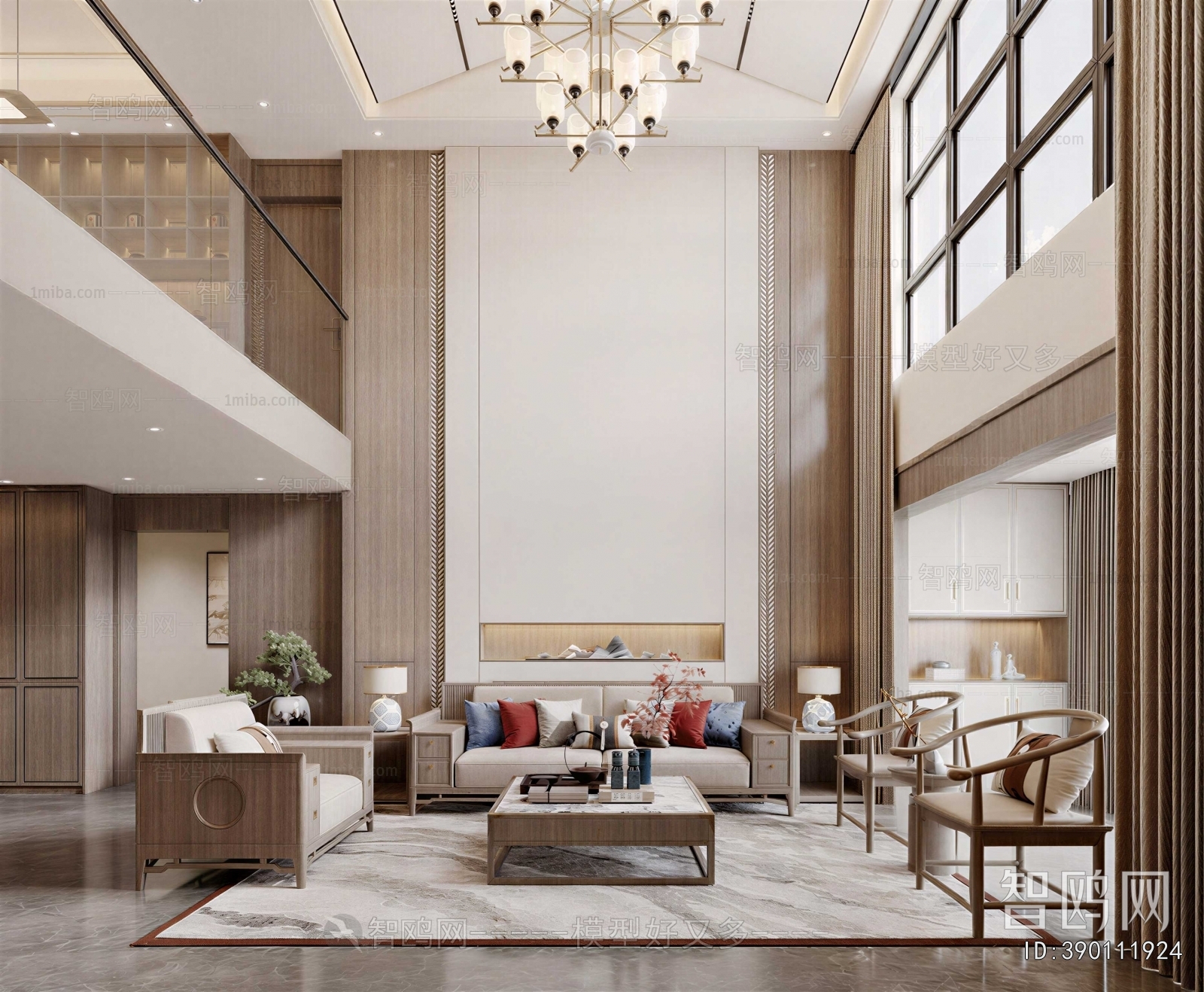 New Chinese Style A Living Room