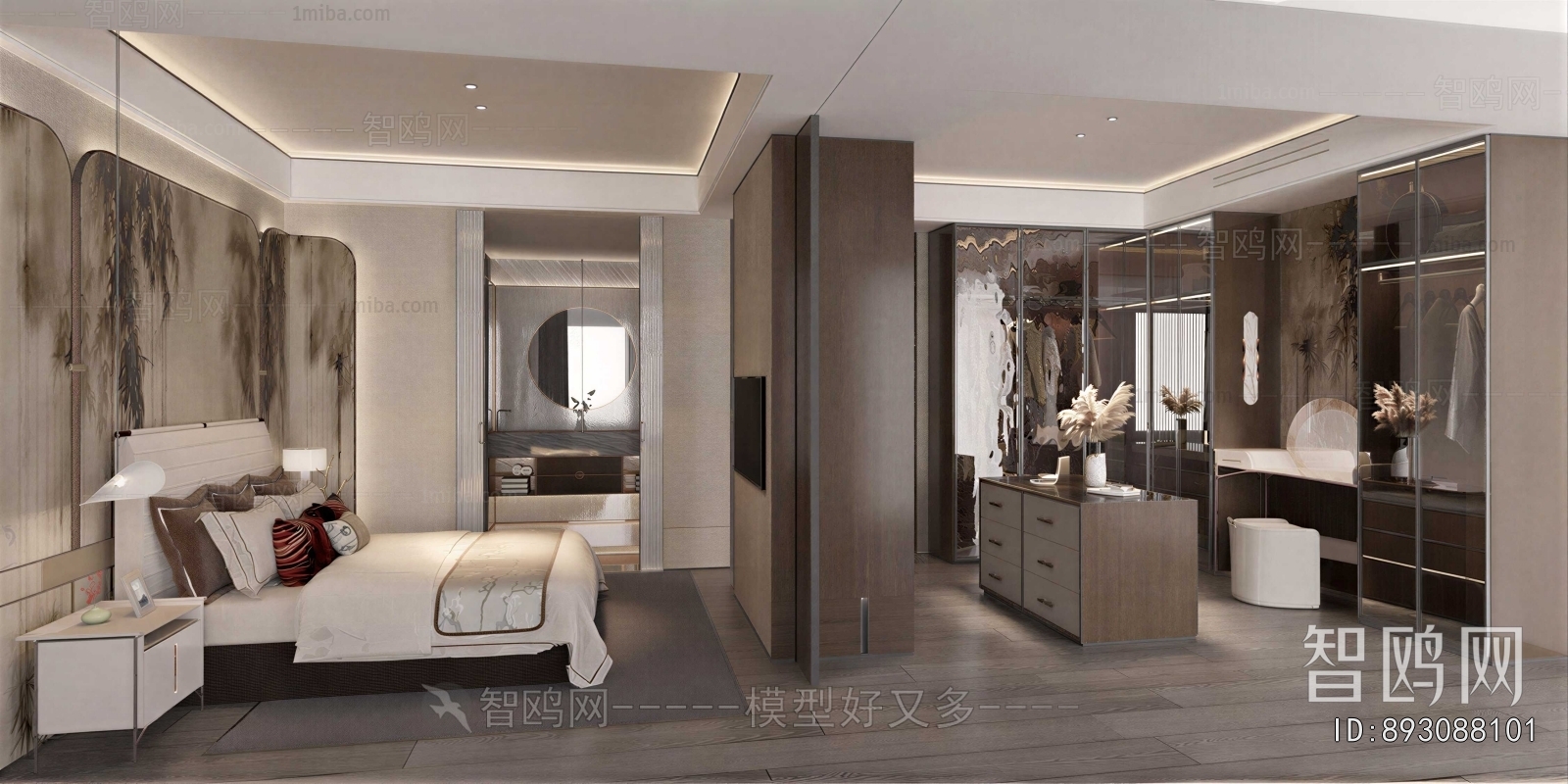 New Chinese Style Bedroom