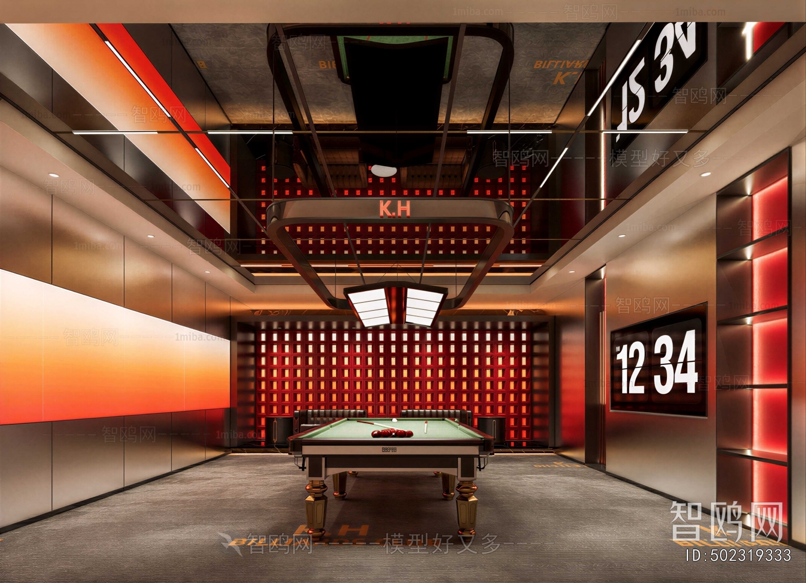 Modern Billiards Room