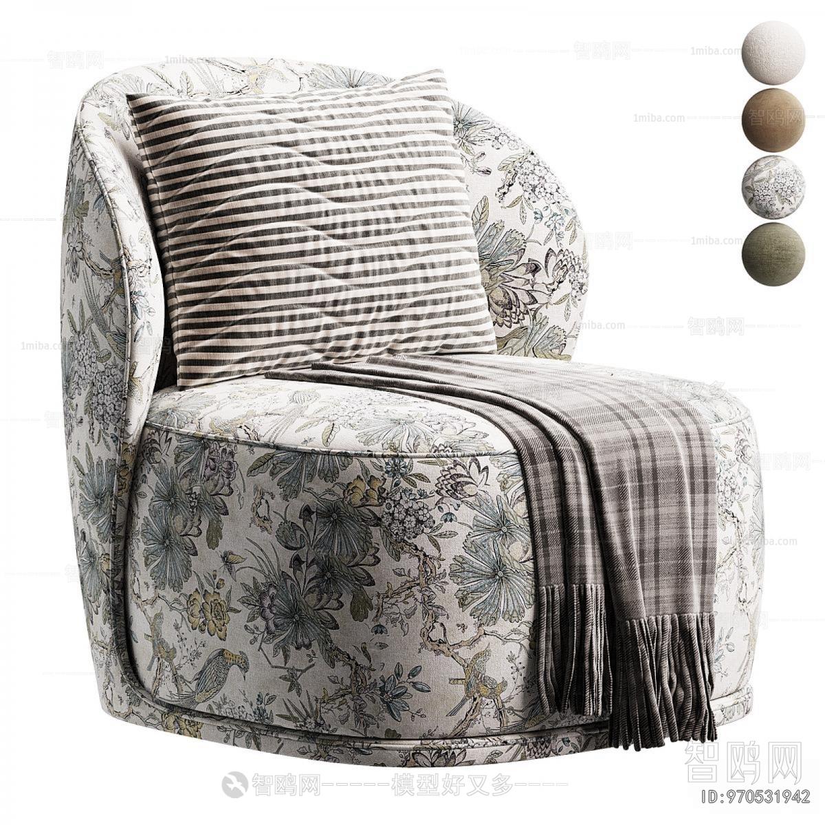 French Style Single Sofa