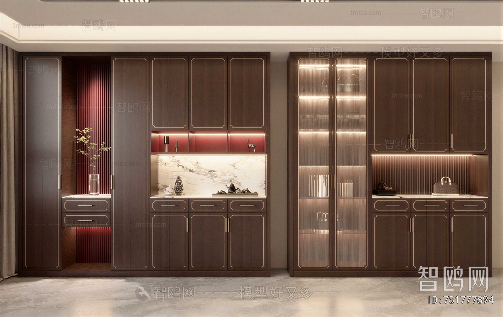 New Chinese Style Shoe Cabinet