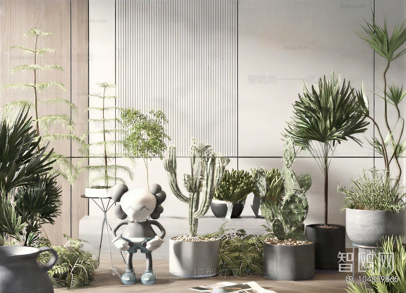 Modern Ground Green Plant Potted Plants