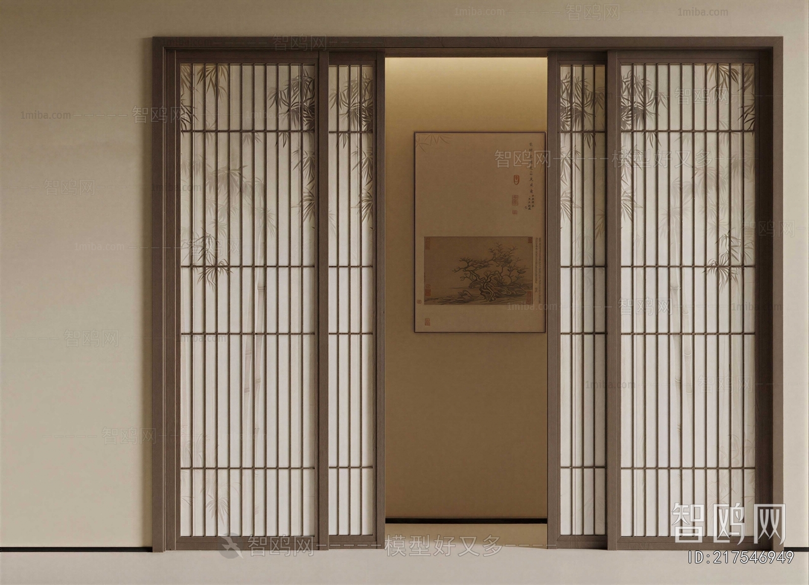 New Chinese Style Sliding Door