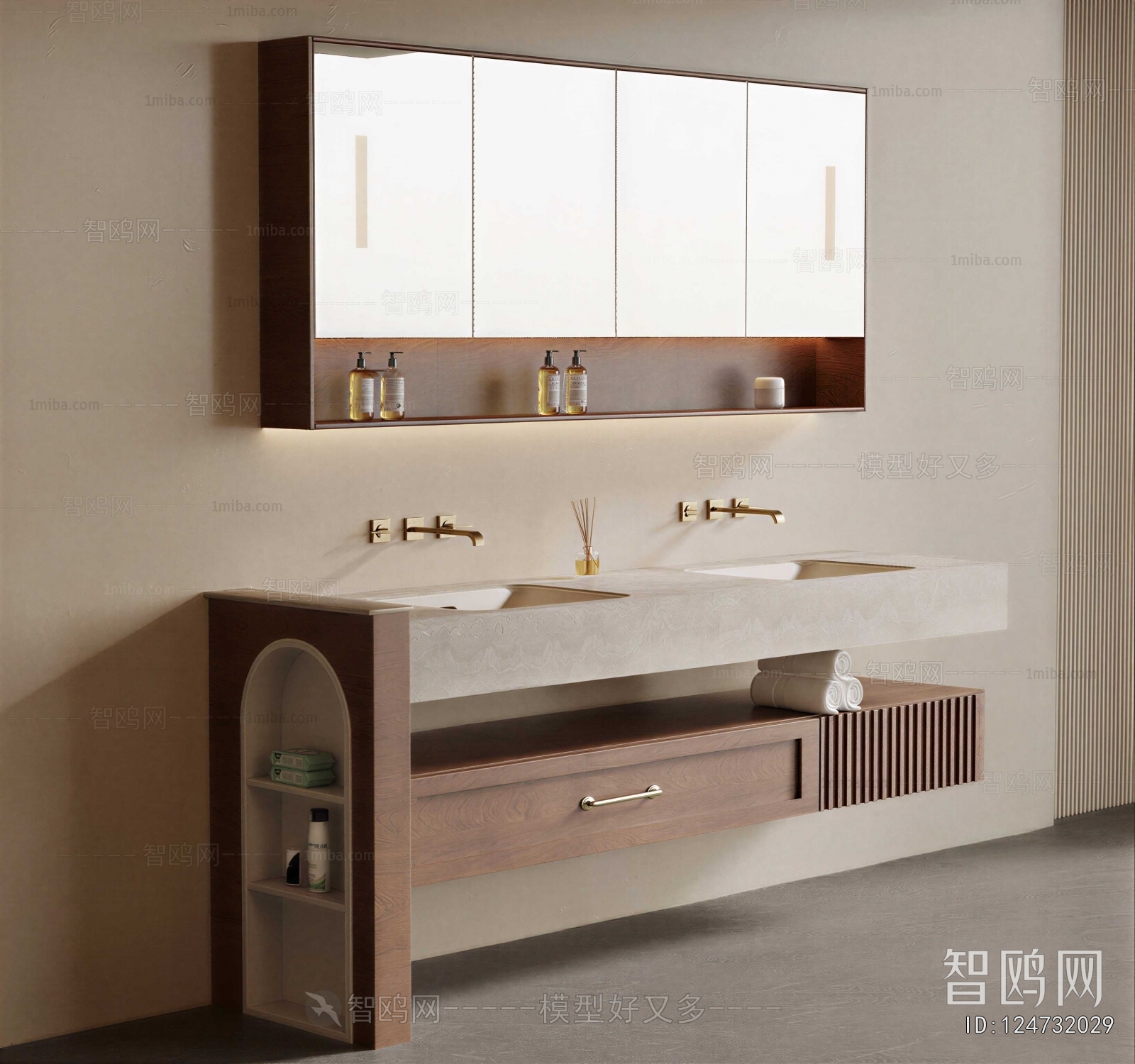 New Chinese Style Bathroom Cabinet