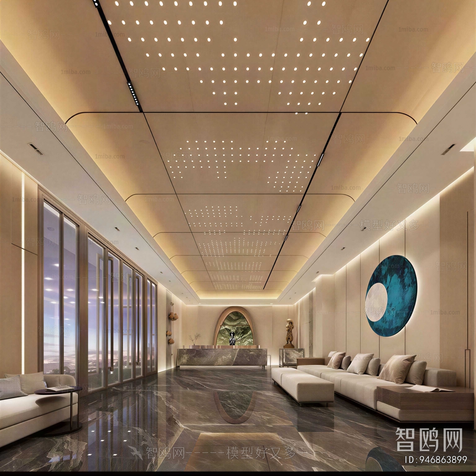 New Chinese Style Office Reception Desk