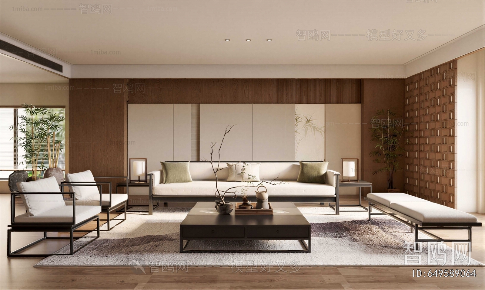 New Chinese Style A Living Room