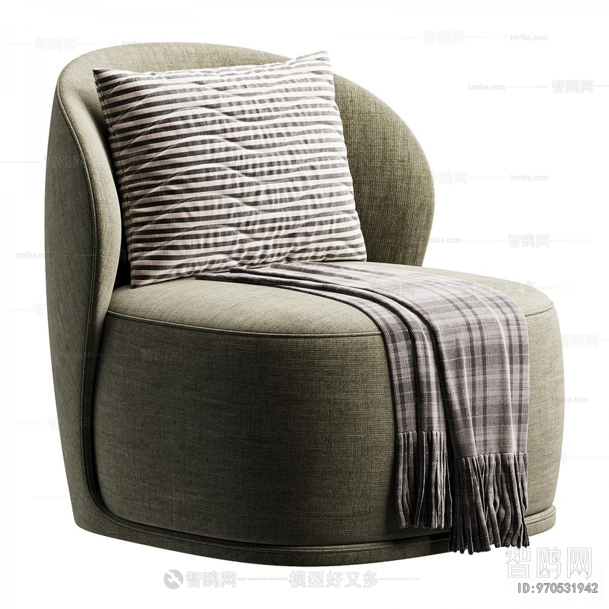 French Style Single Sofa