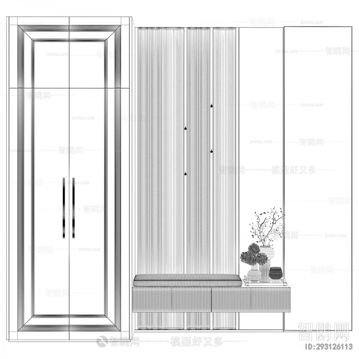 Simple European Style Shoe Cabinet