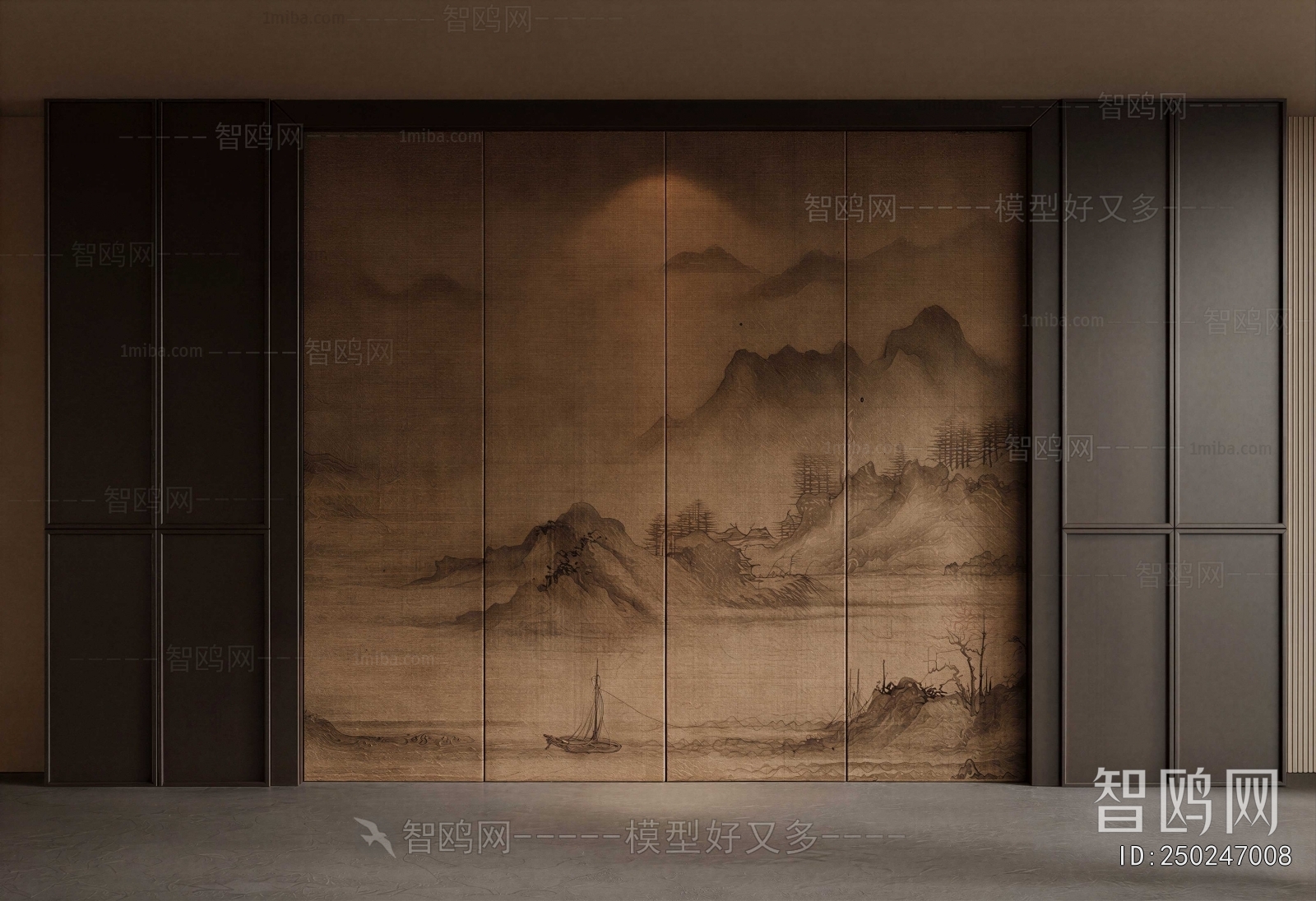 New Chinese Style TV Wall