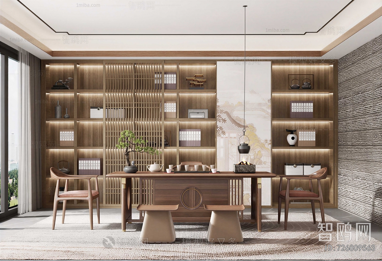 New Chinese Style Study Space