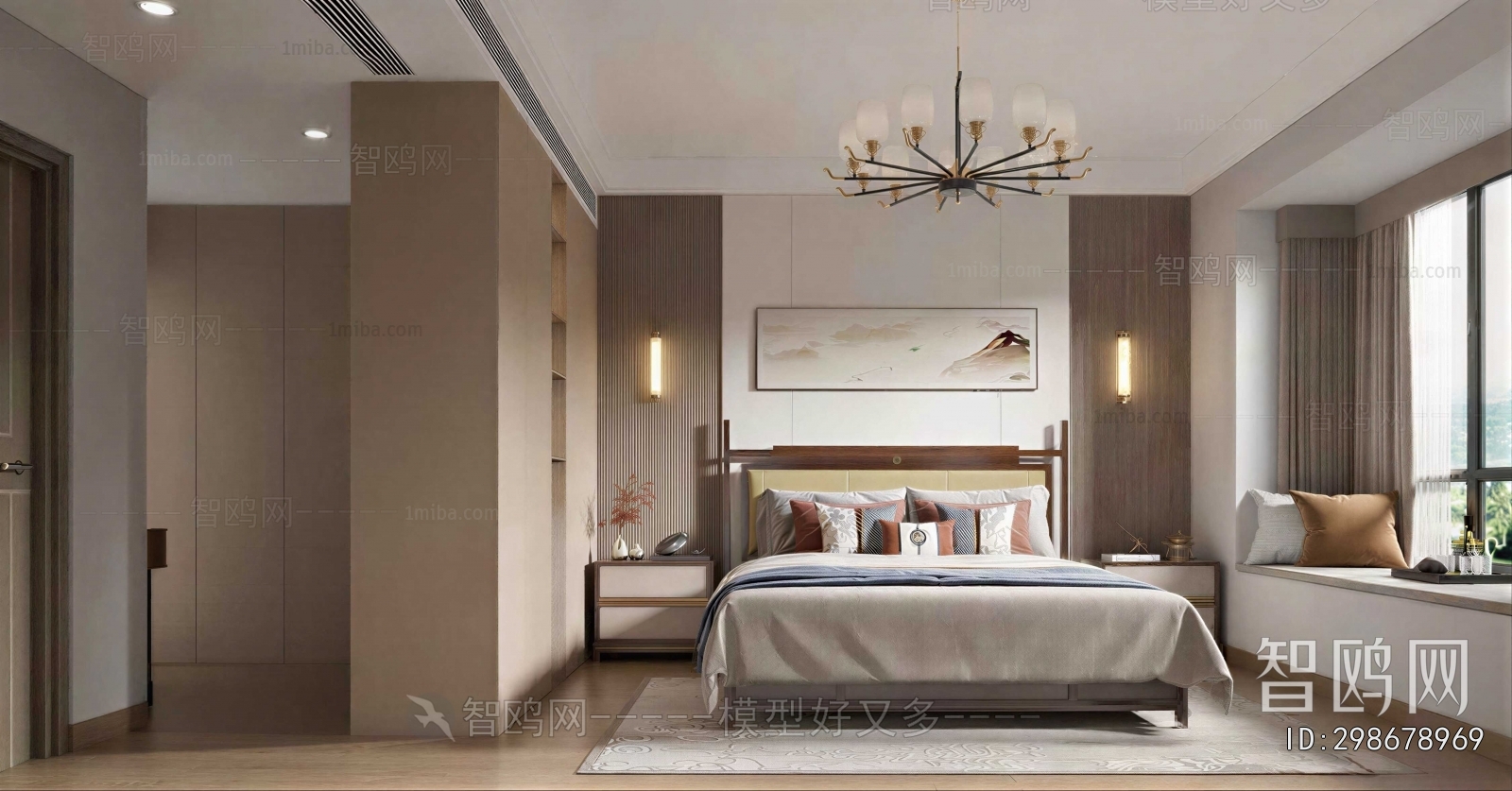 New Chinese Style Bedroom