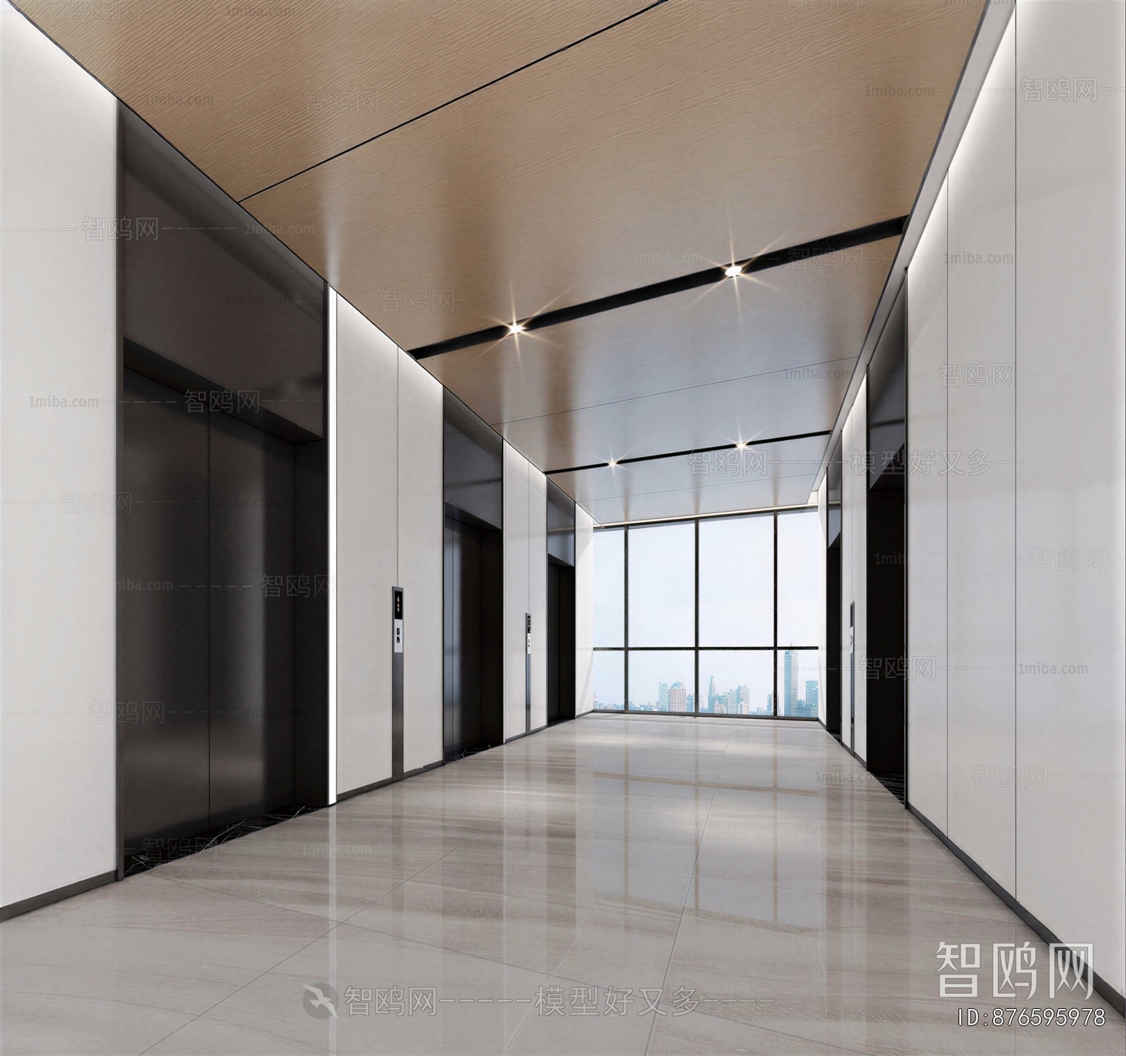 Modern Office Elevator Hall