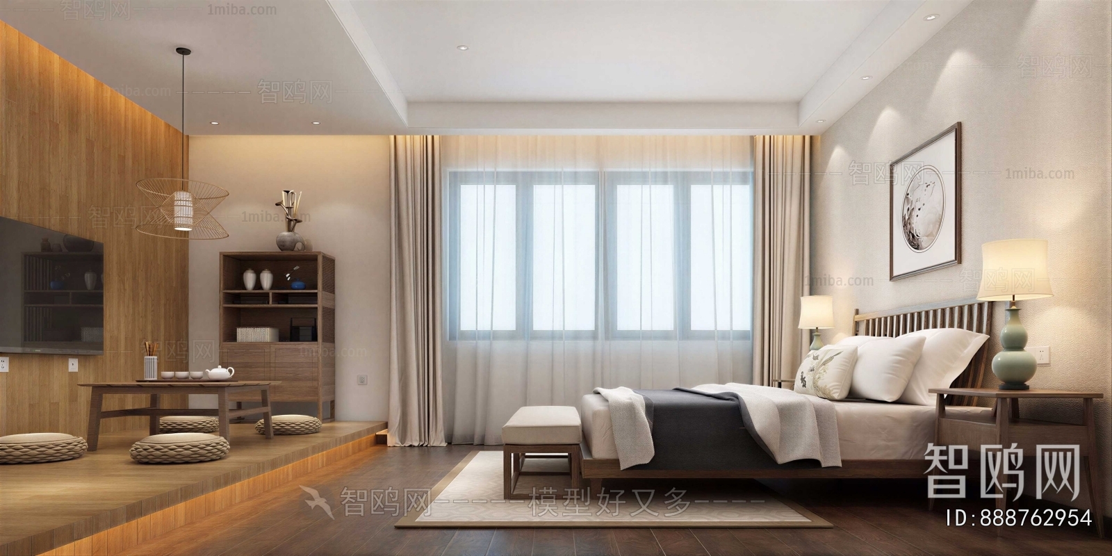 New Chinese Style Bedroom