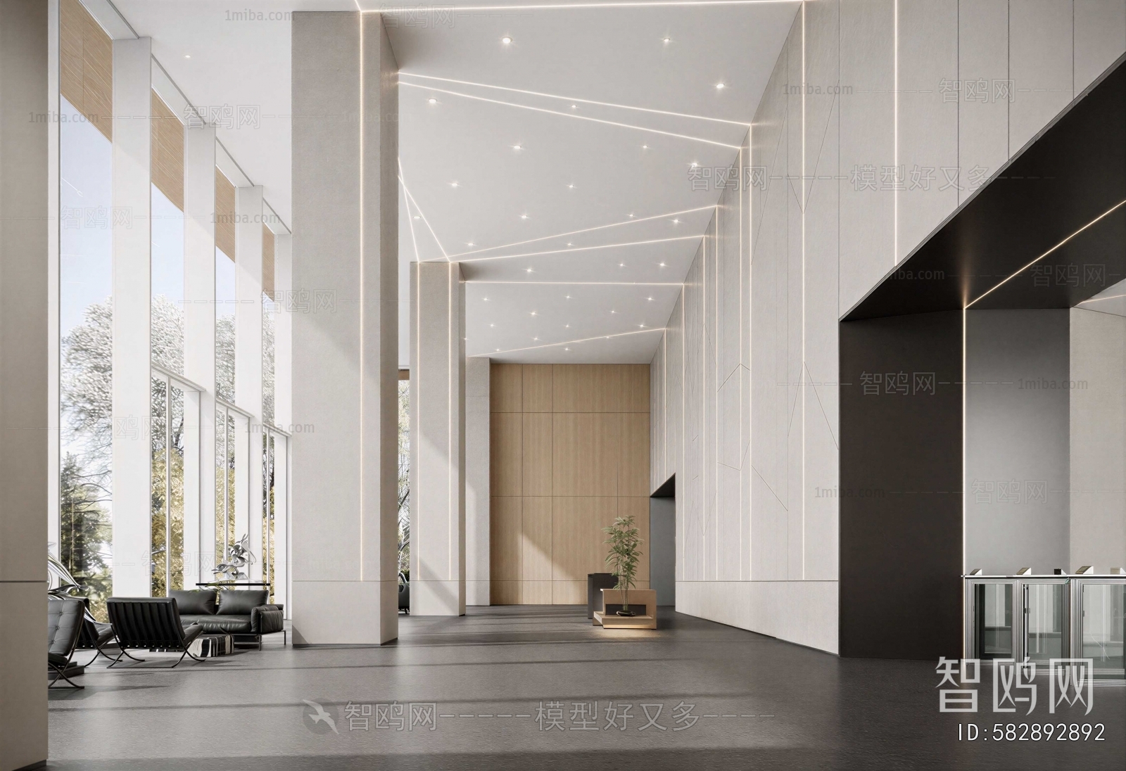 Modern Office Reception Desk