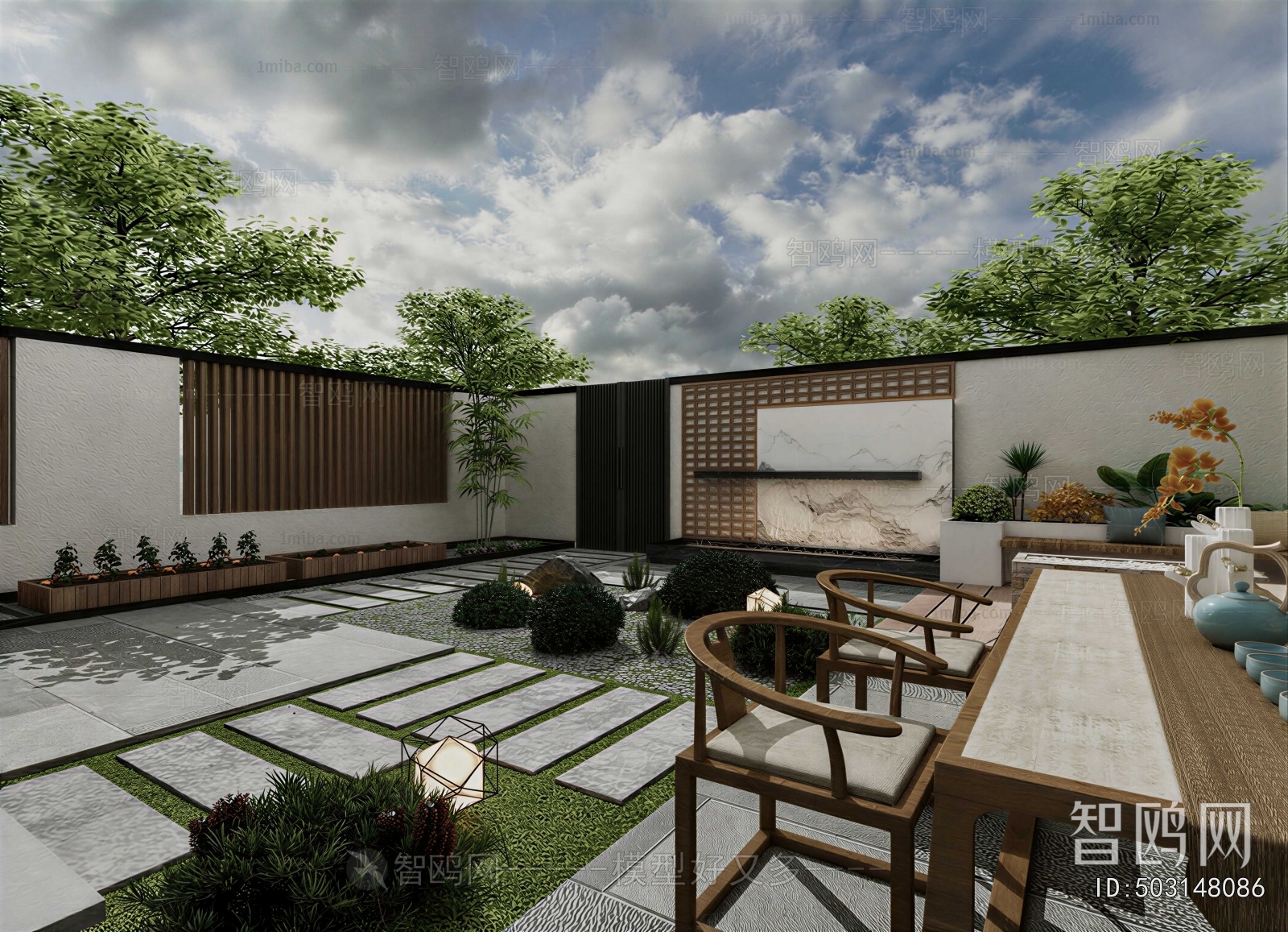 New Chinese Style Courtyard/landscape