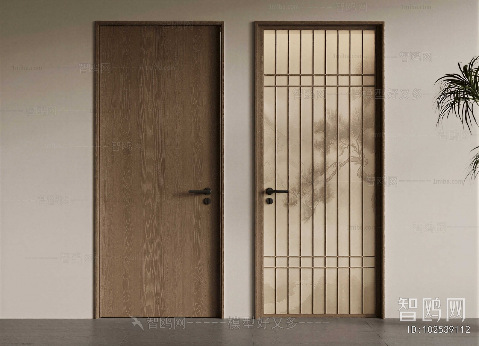 New Chinese Style Single Door