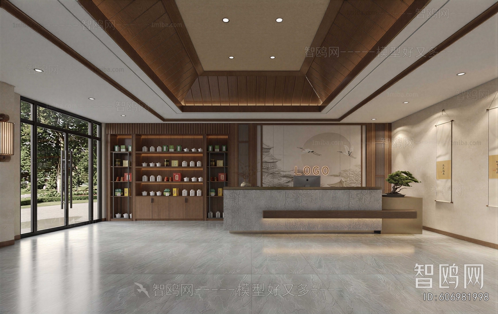 New Chinese Style Office Reception Desk