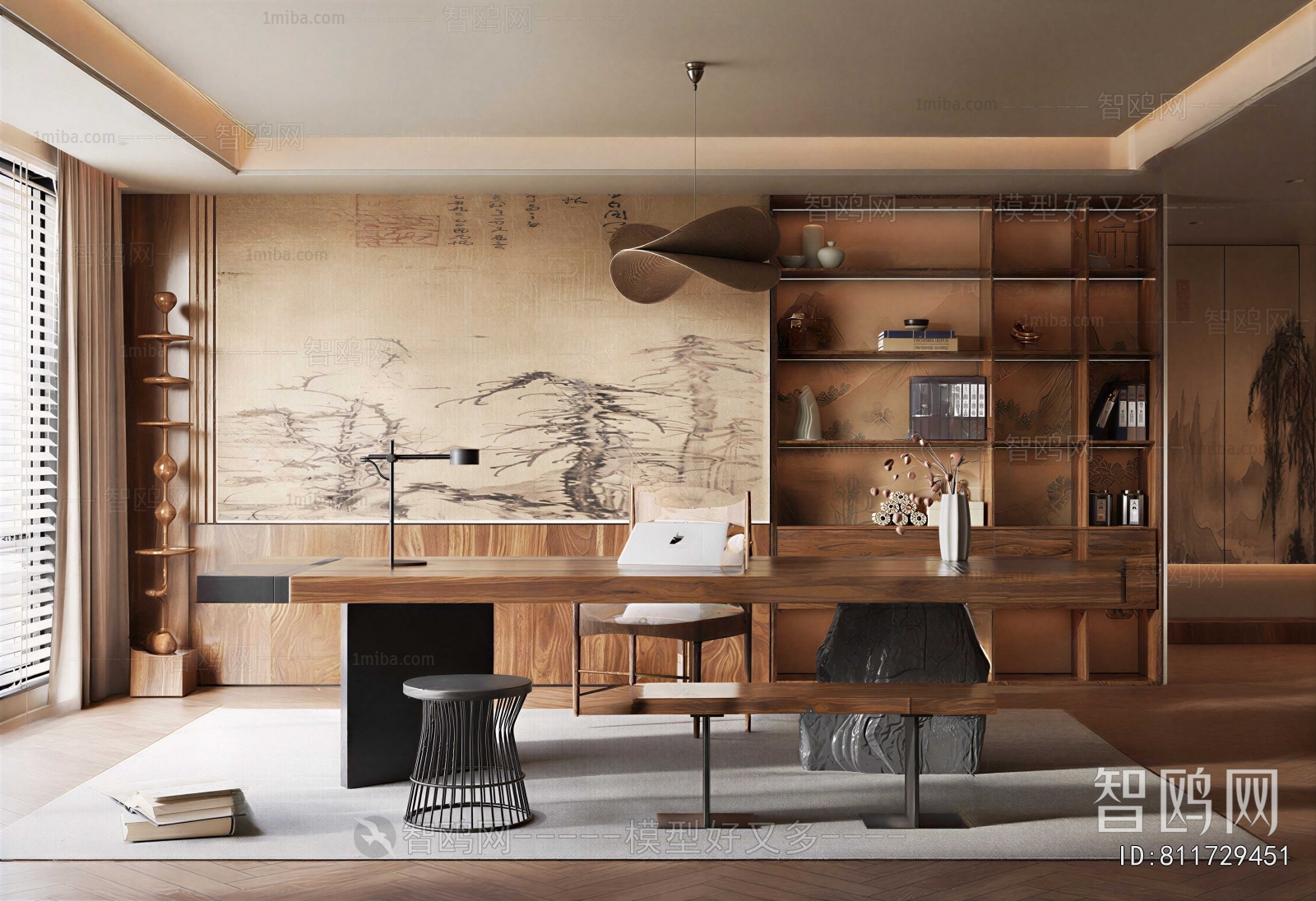 New Chinese Style Study Space