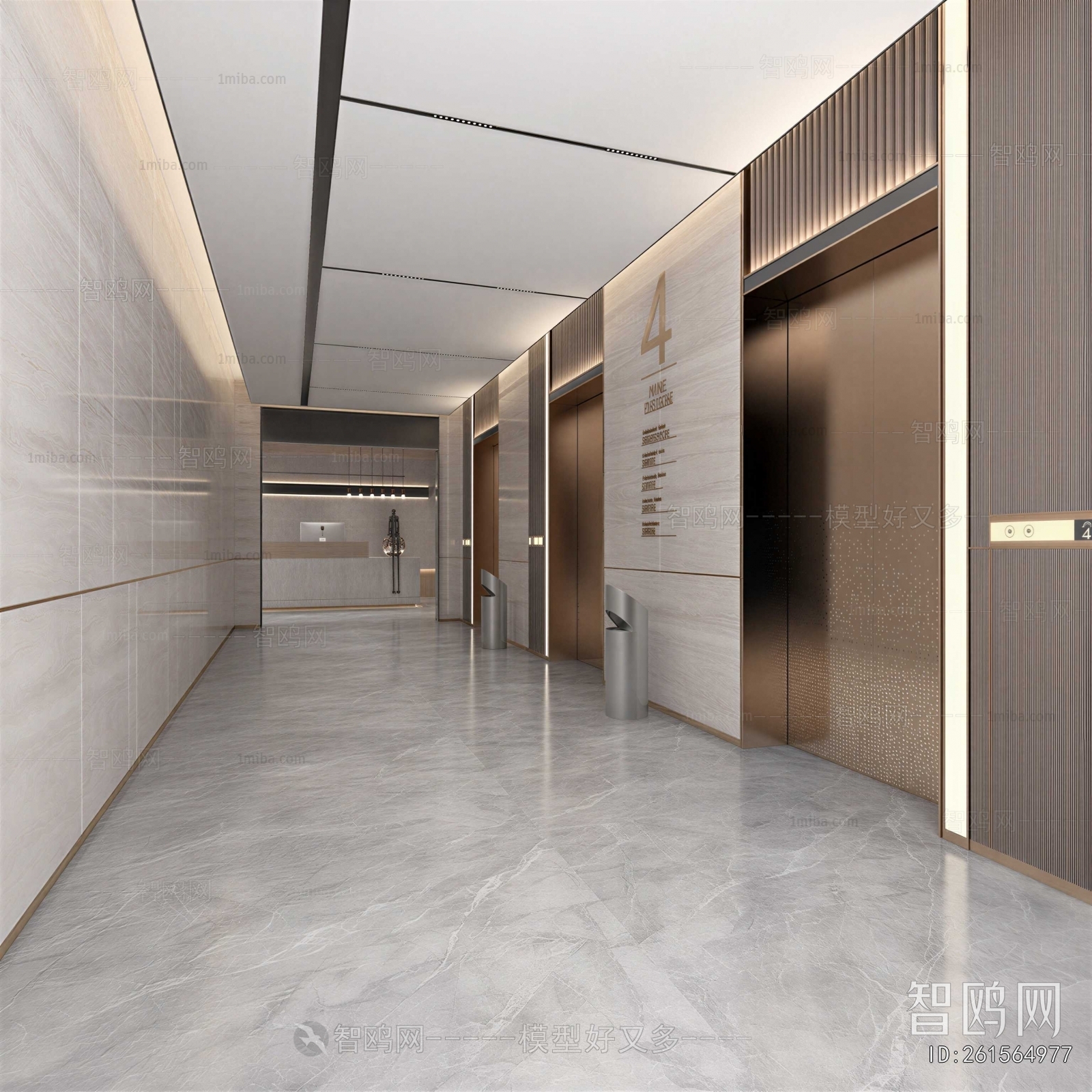 Modern Office Elevator Hall