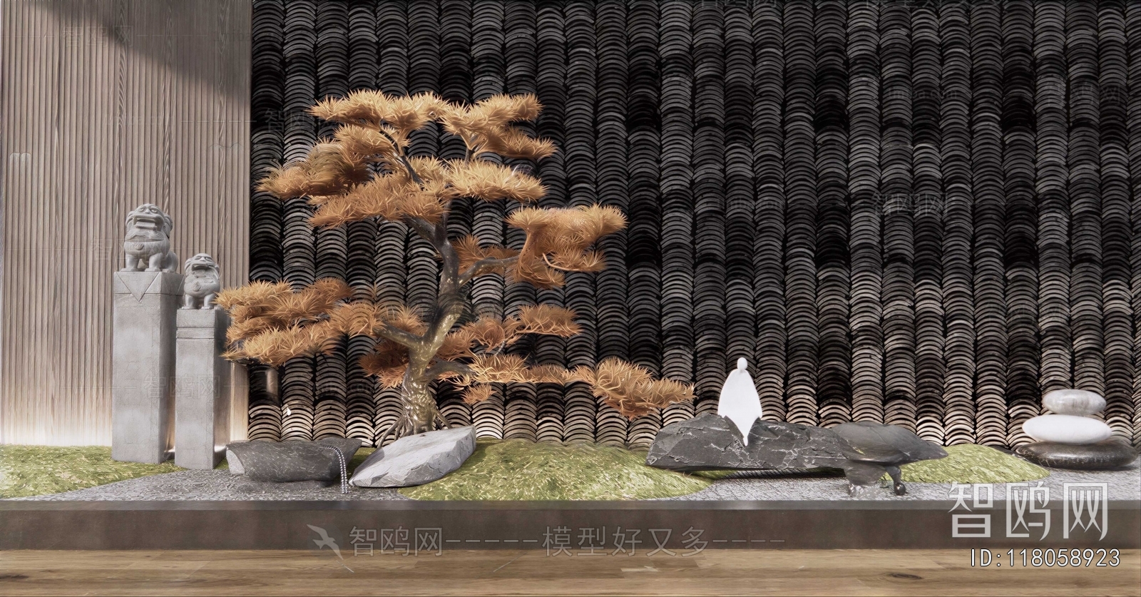 New Chinese Style Plant Landscaping