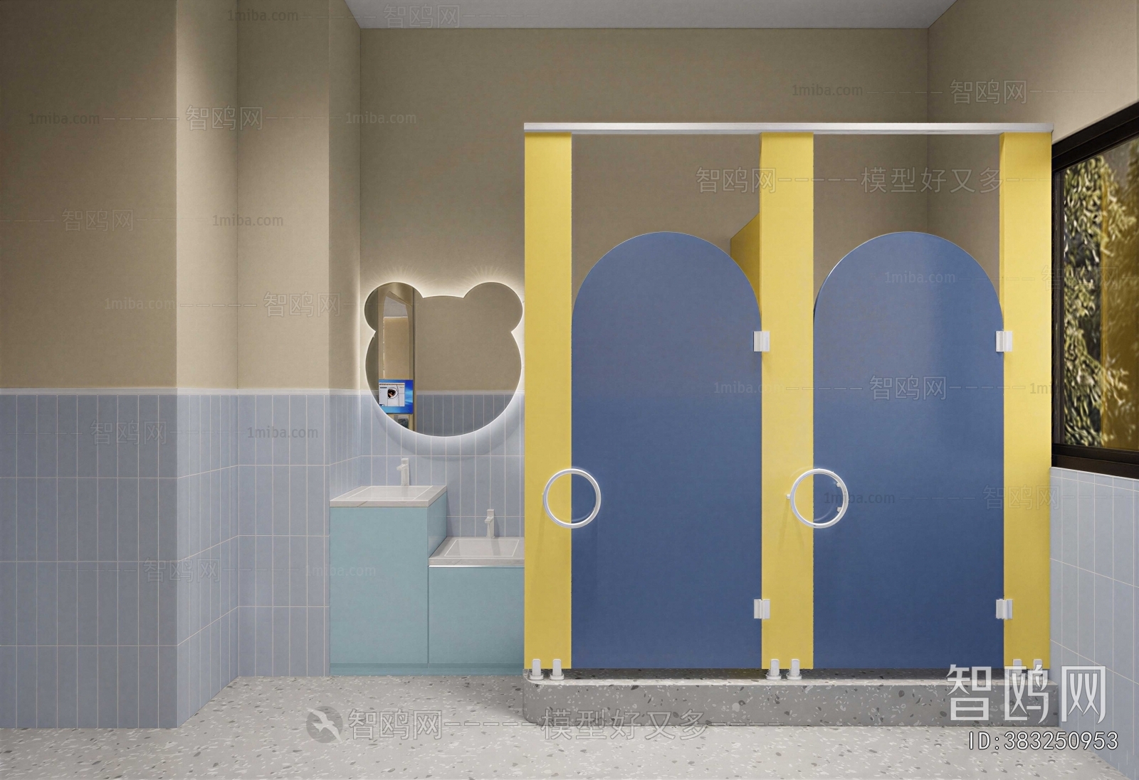 Modern Children's Restroom