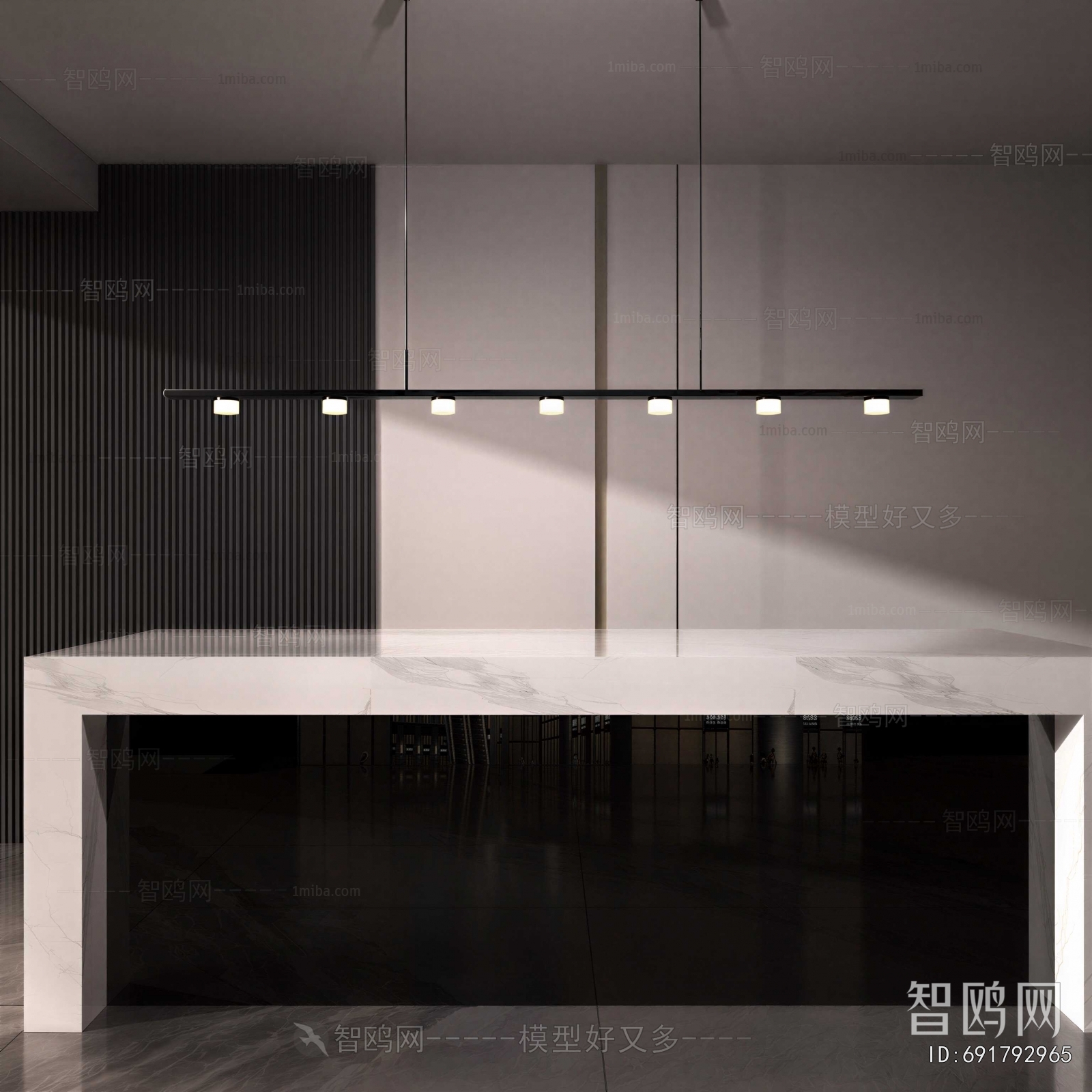 Modern Long Chandelier