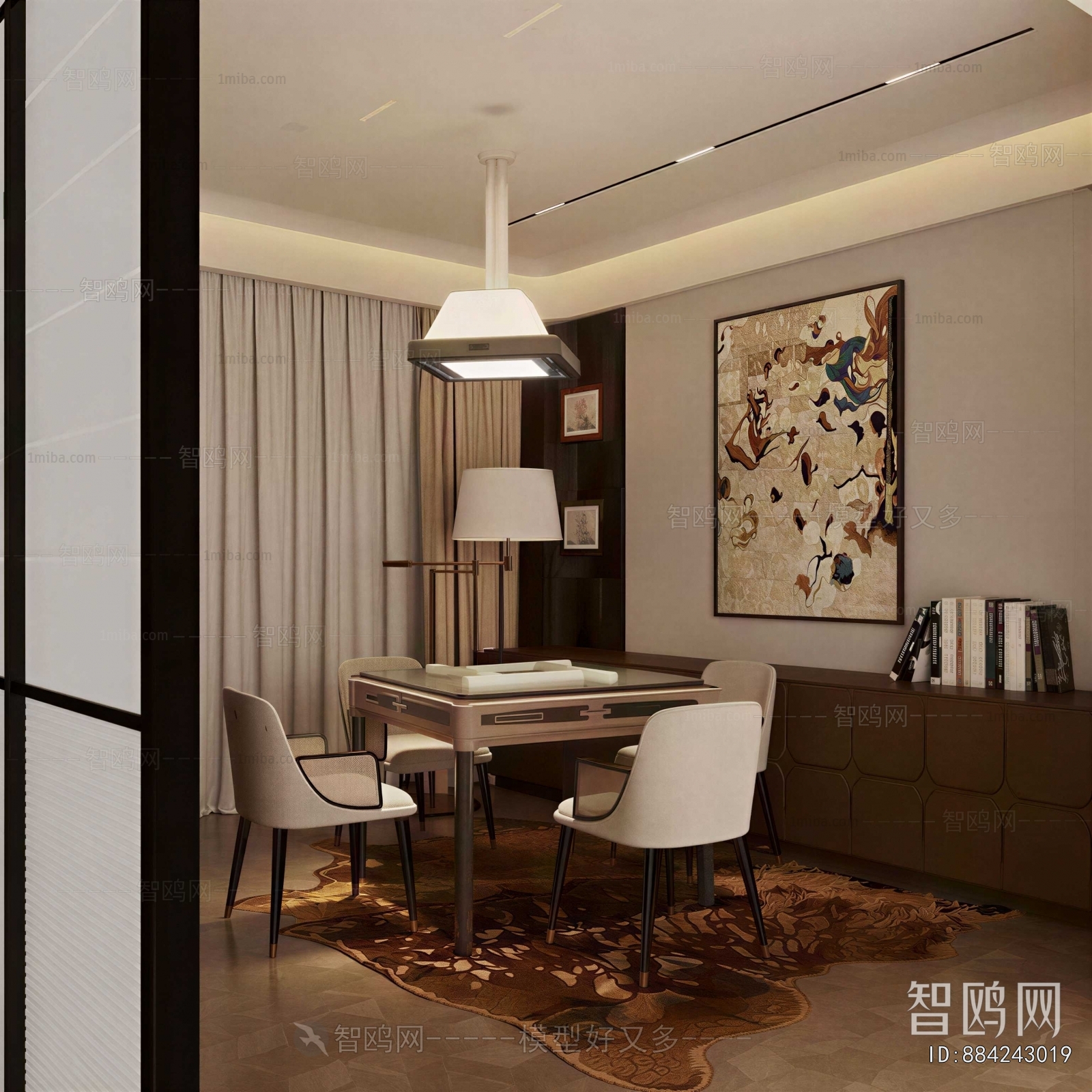 New Chinese Style Chess And Card Room