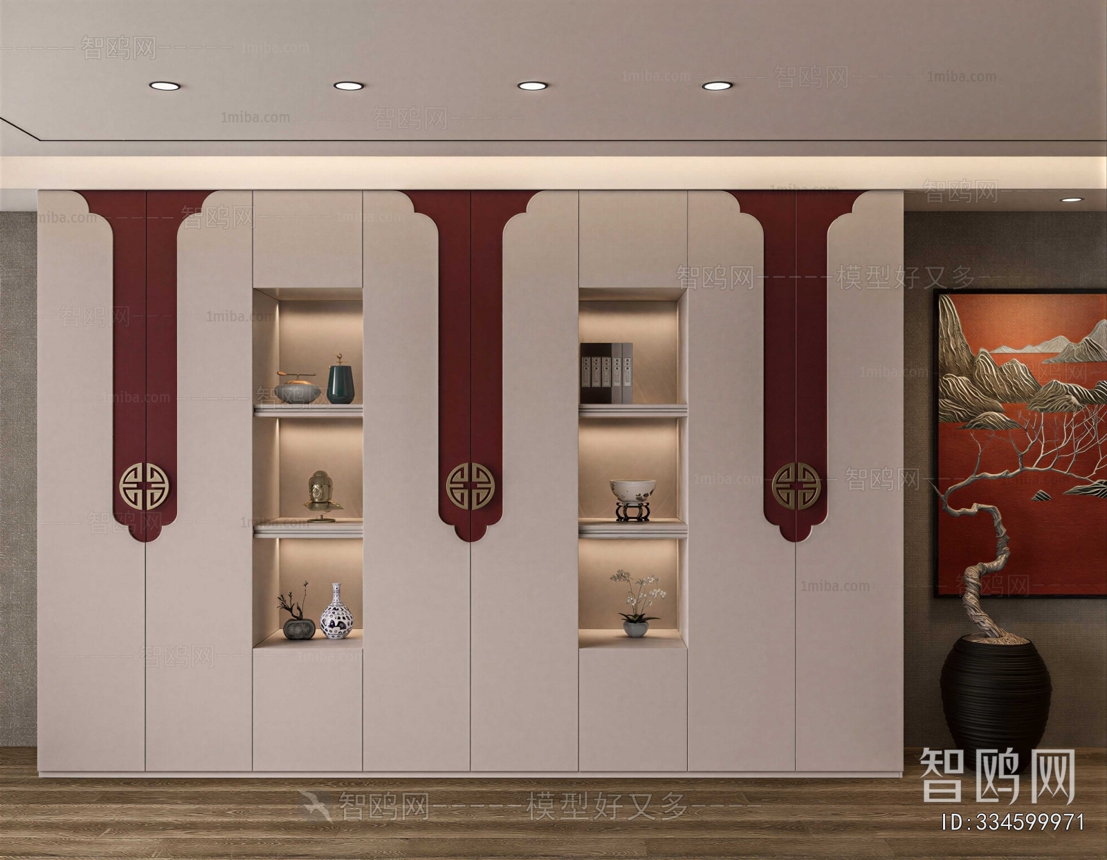 New Chinese Style Decorative Cabinet