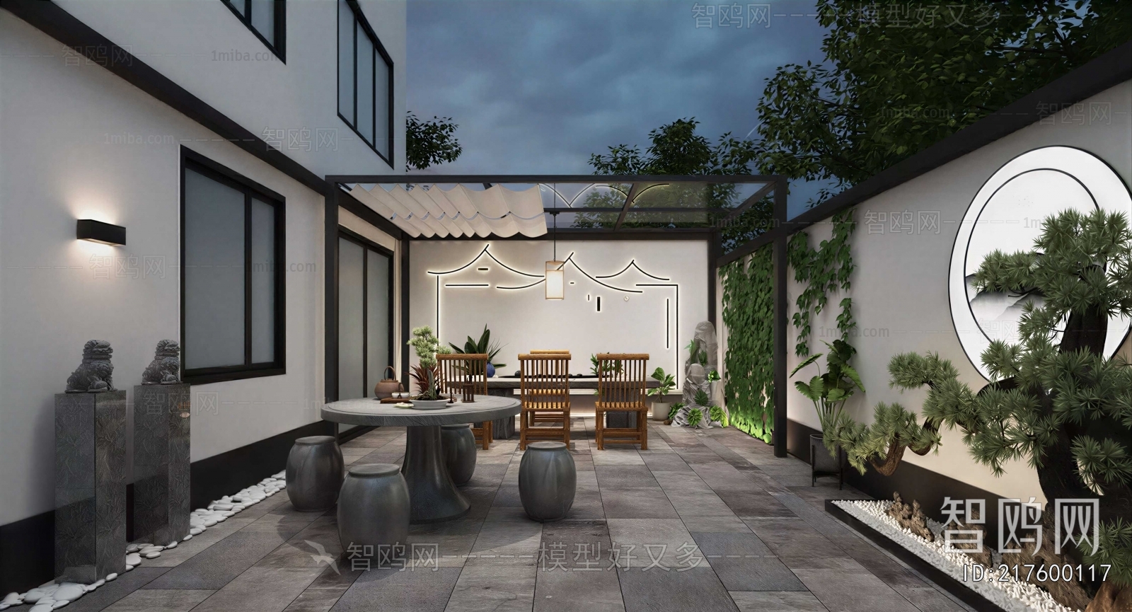 New Chinese Style Courtyard/landscape