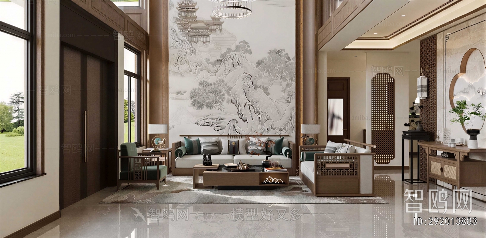 New Chinese Style A Living Room