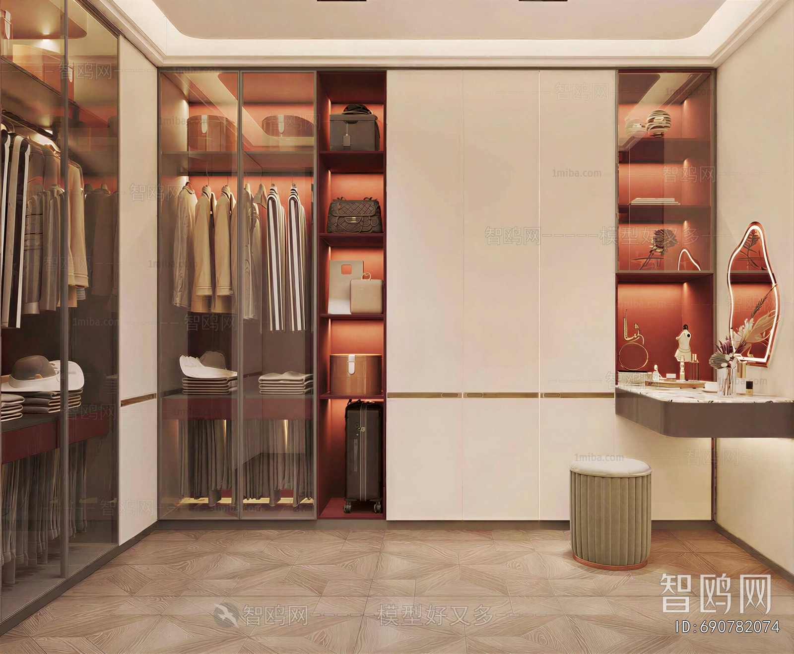 Modern Clothes Storage Area