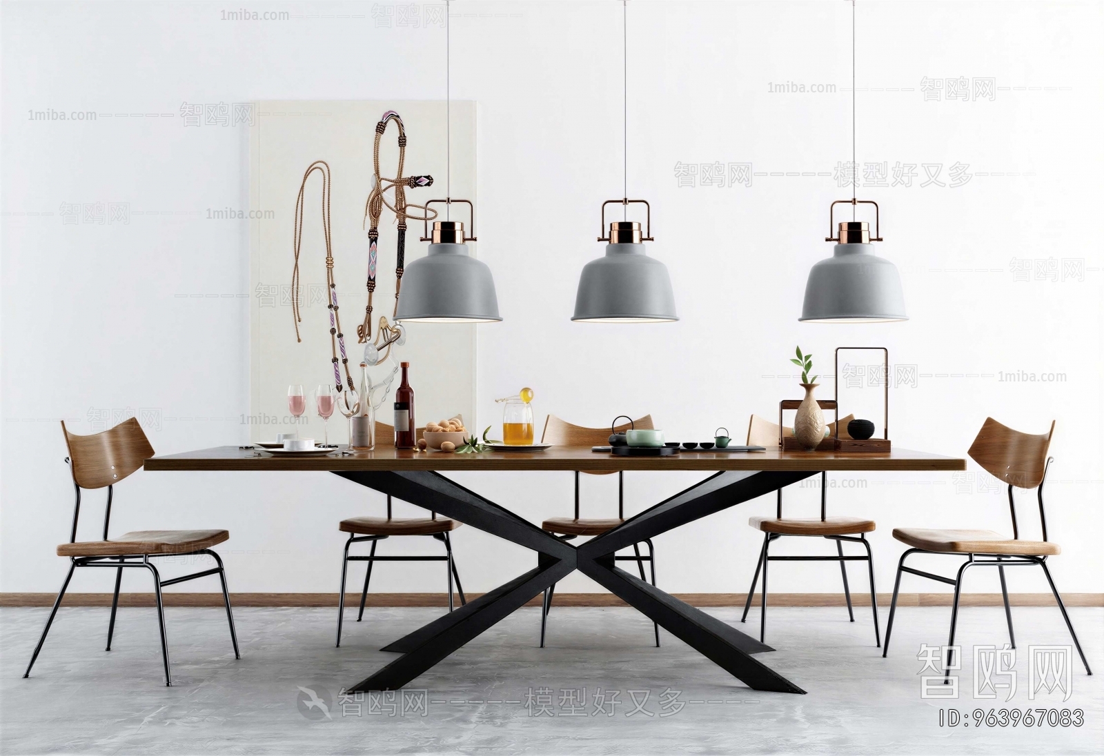 Industrial Style Dining Table And Chairs