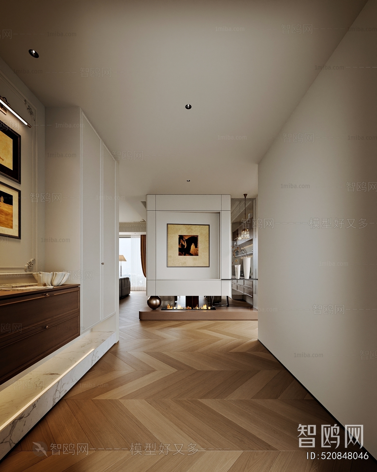 French Style Hallway