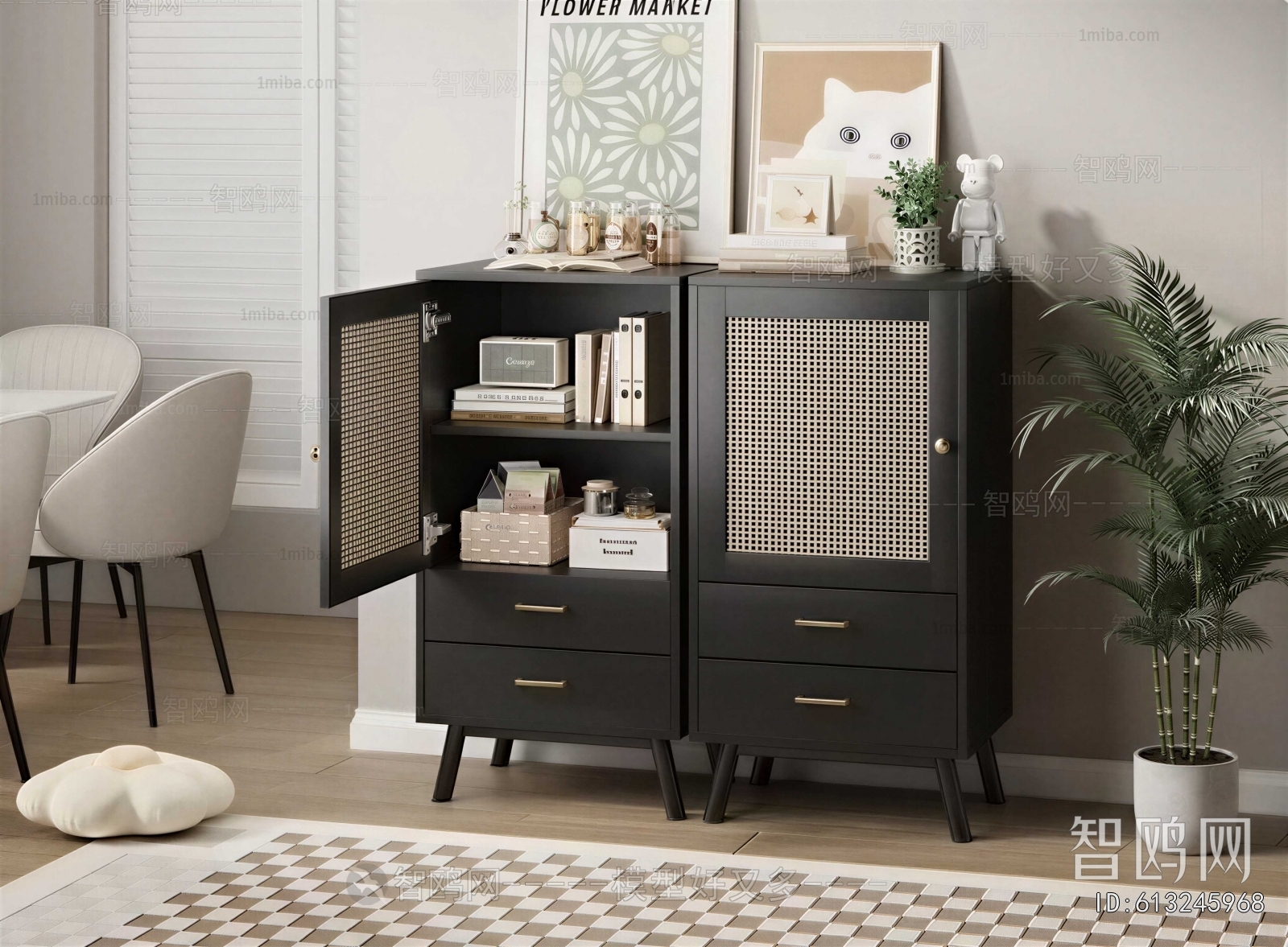 French Style Side Cabinet