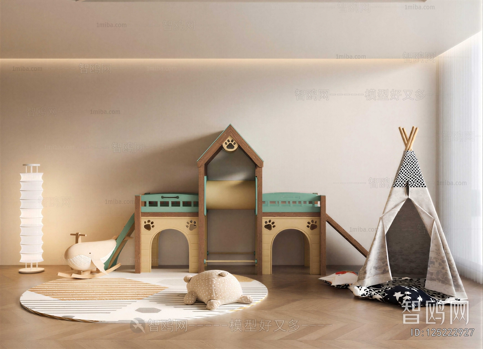 Modern Children's Room Activity Room