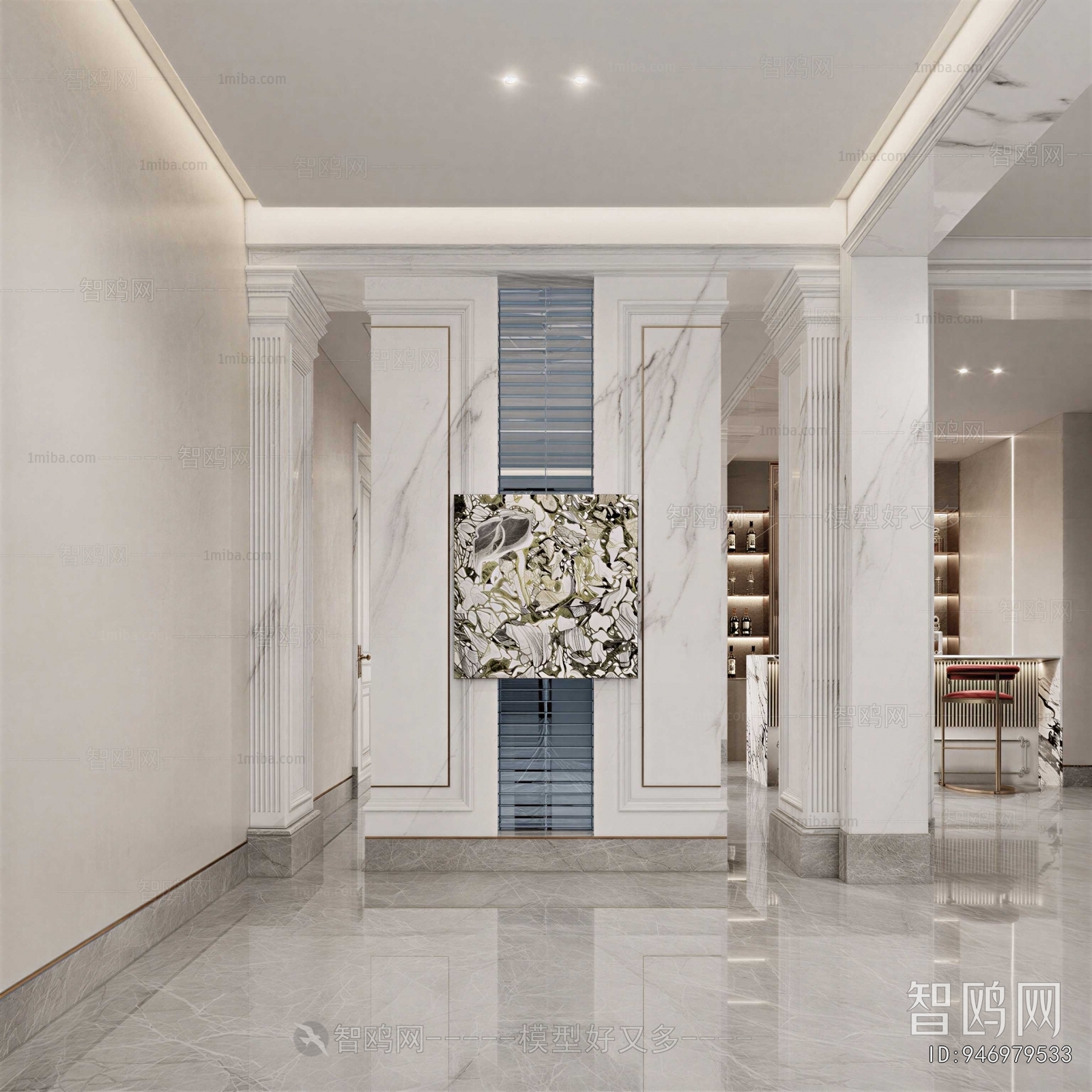 Simple European Style Hallway