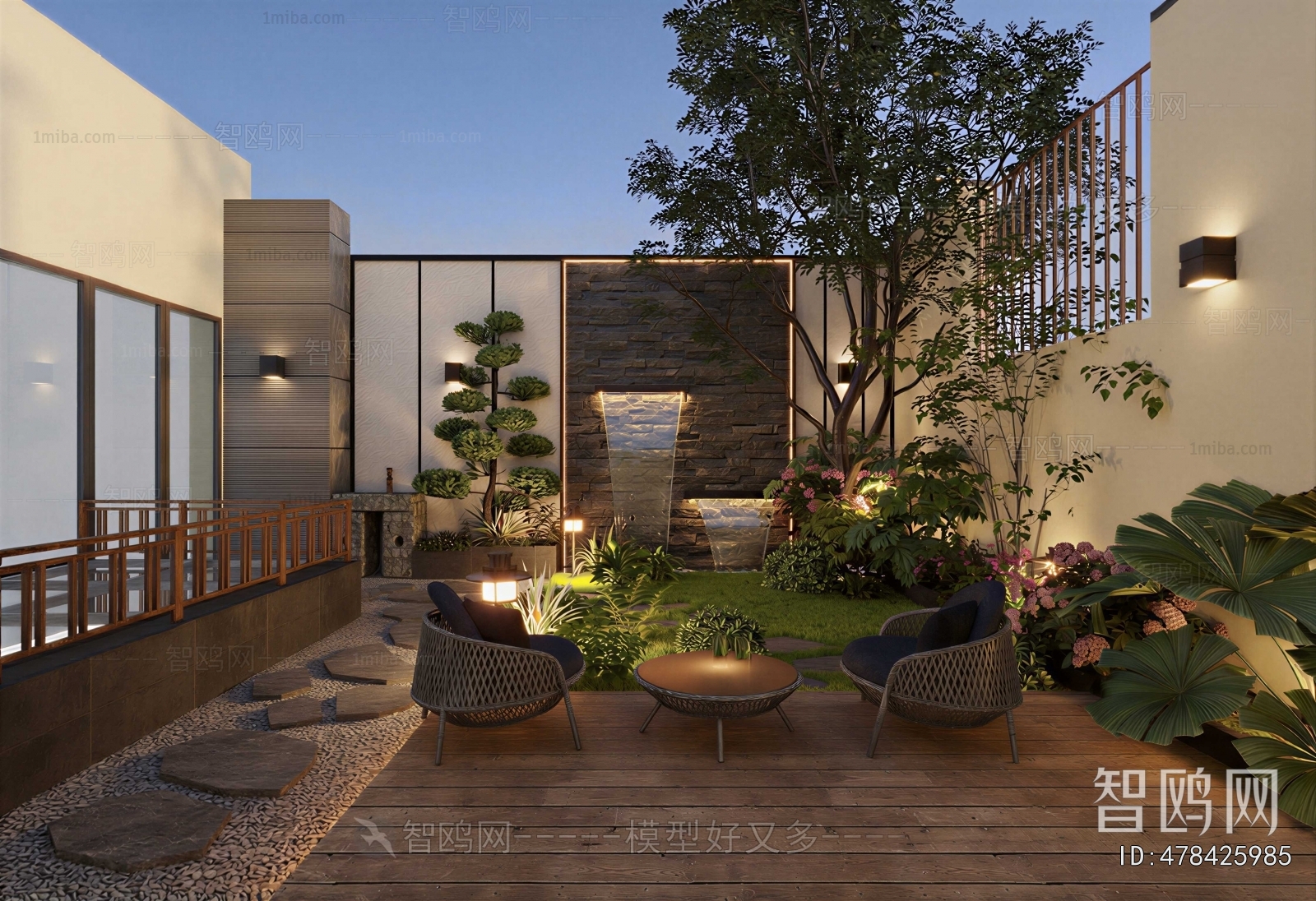 Modern Courtyard/landscape