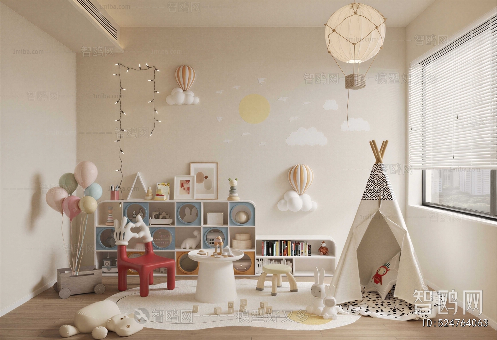 Modern Children's Room Activity Room