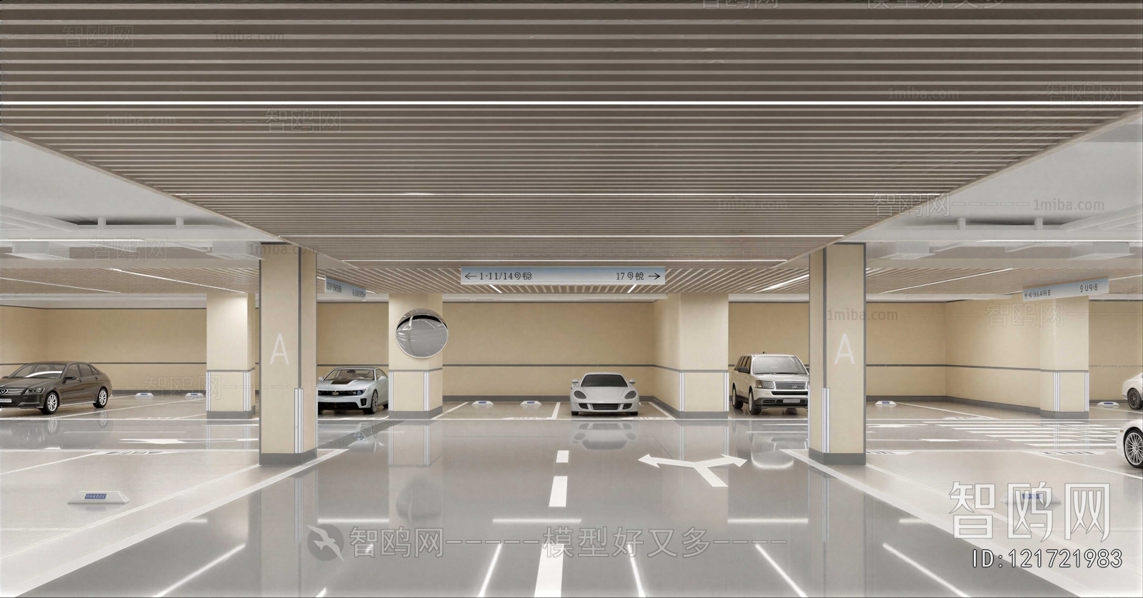 Modern Underground Parking Lot