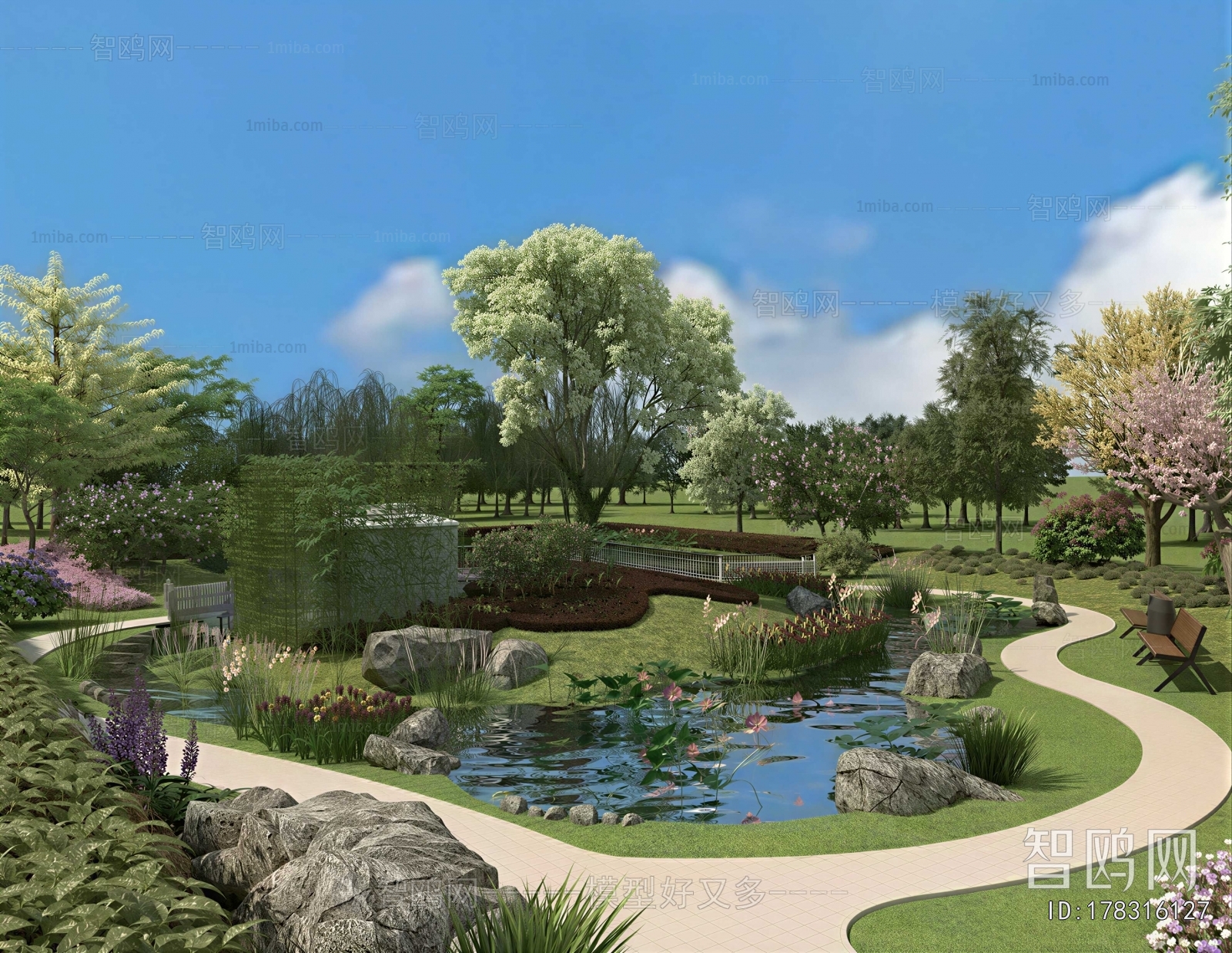 Modern Park Landscape