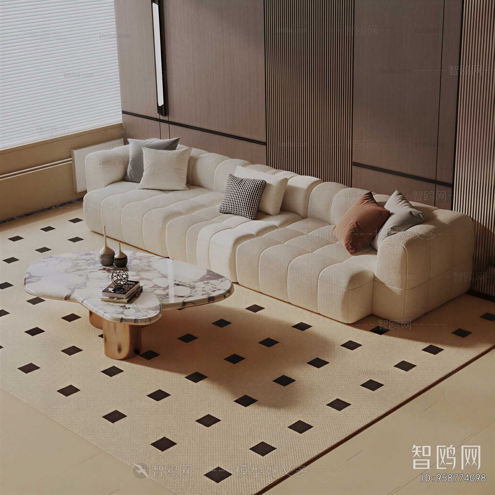 Modern Three-seat Sofa