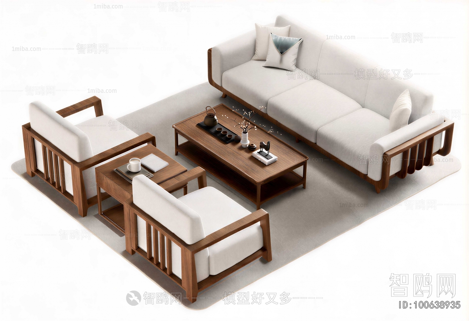 New Chinese Style Sofa Combination