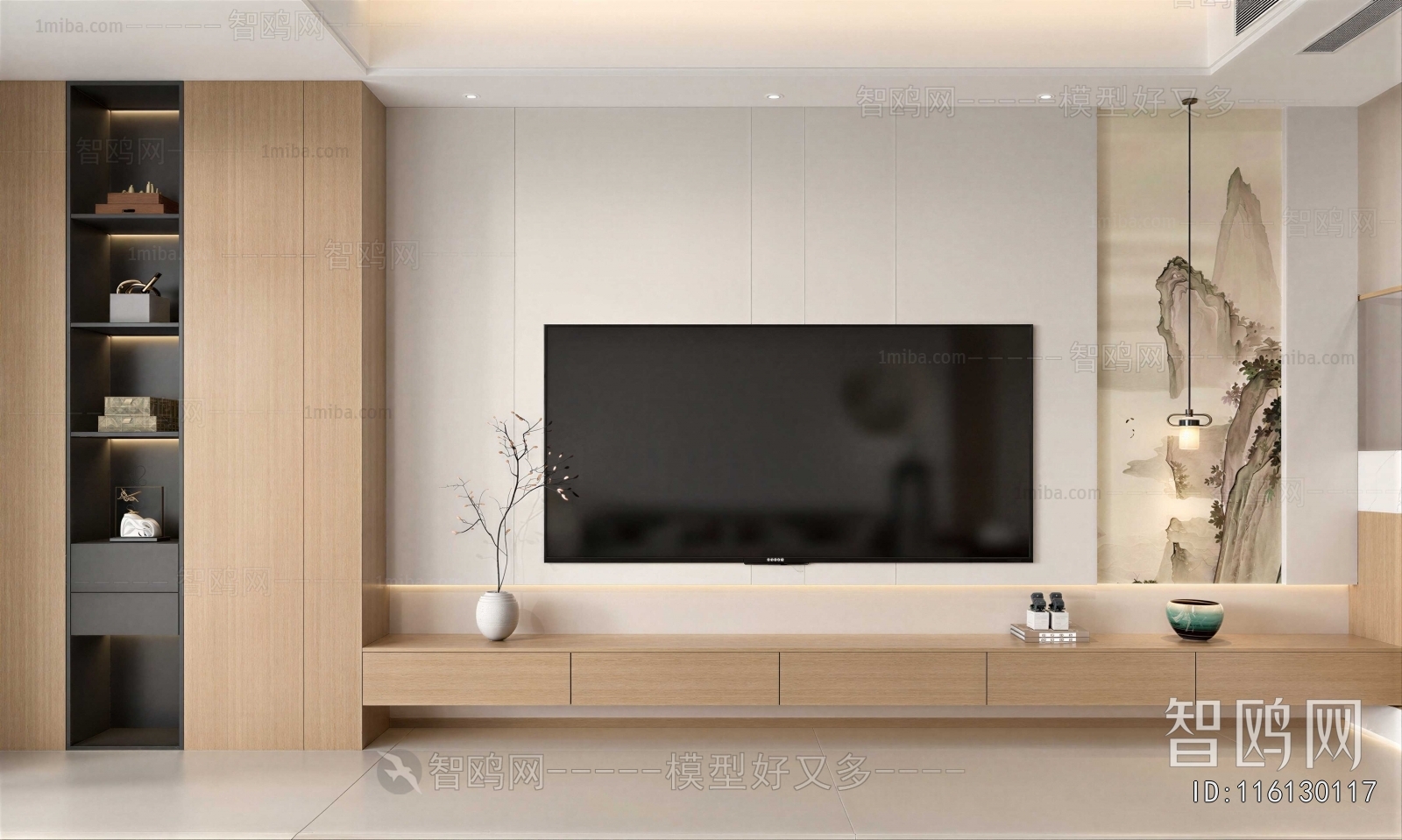 New Chinese Style TV Wall