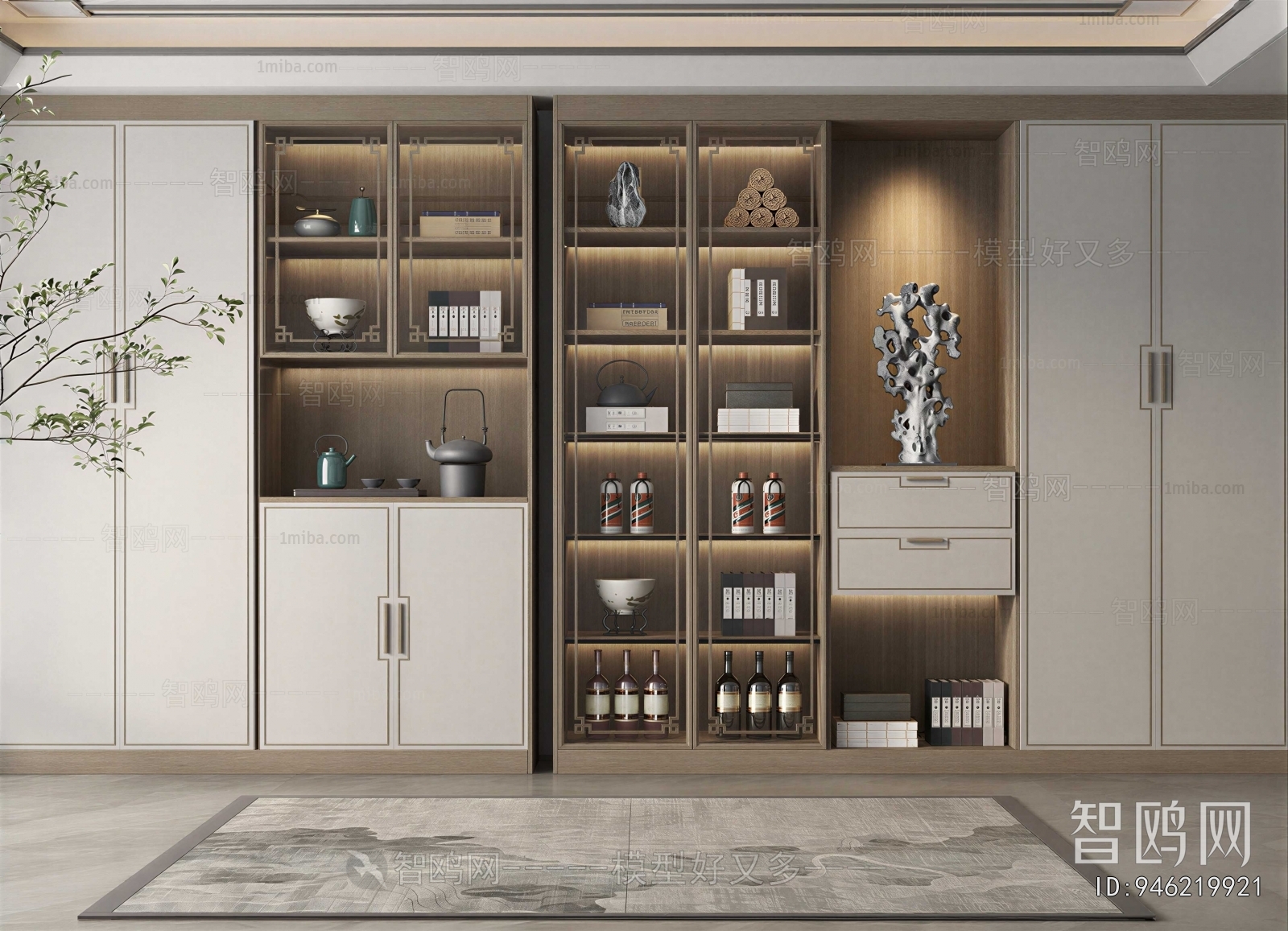 New Chinese Style Bookcase