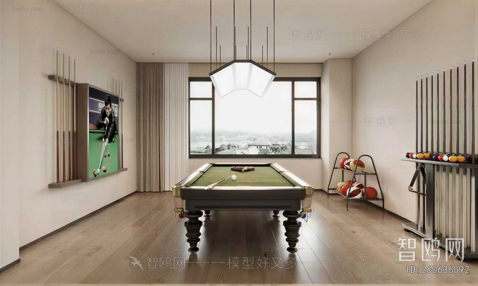 Modern Billiards Room