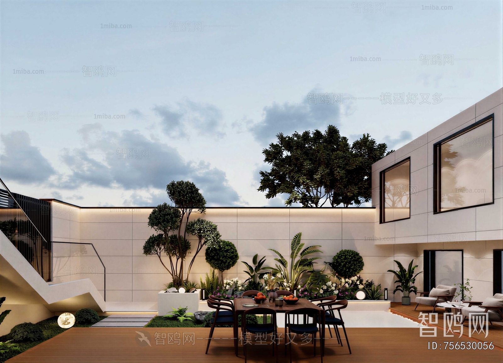 Modern Courtyard/landscape