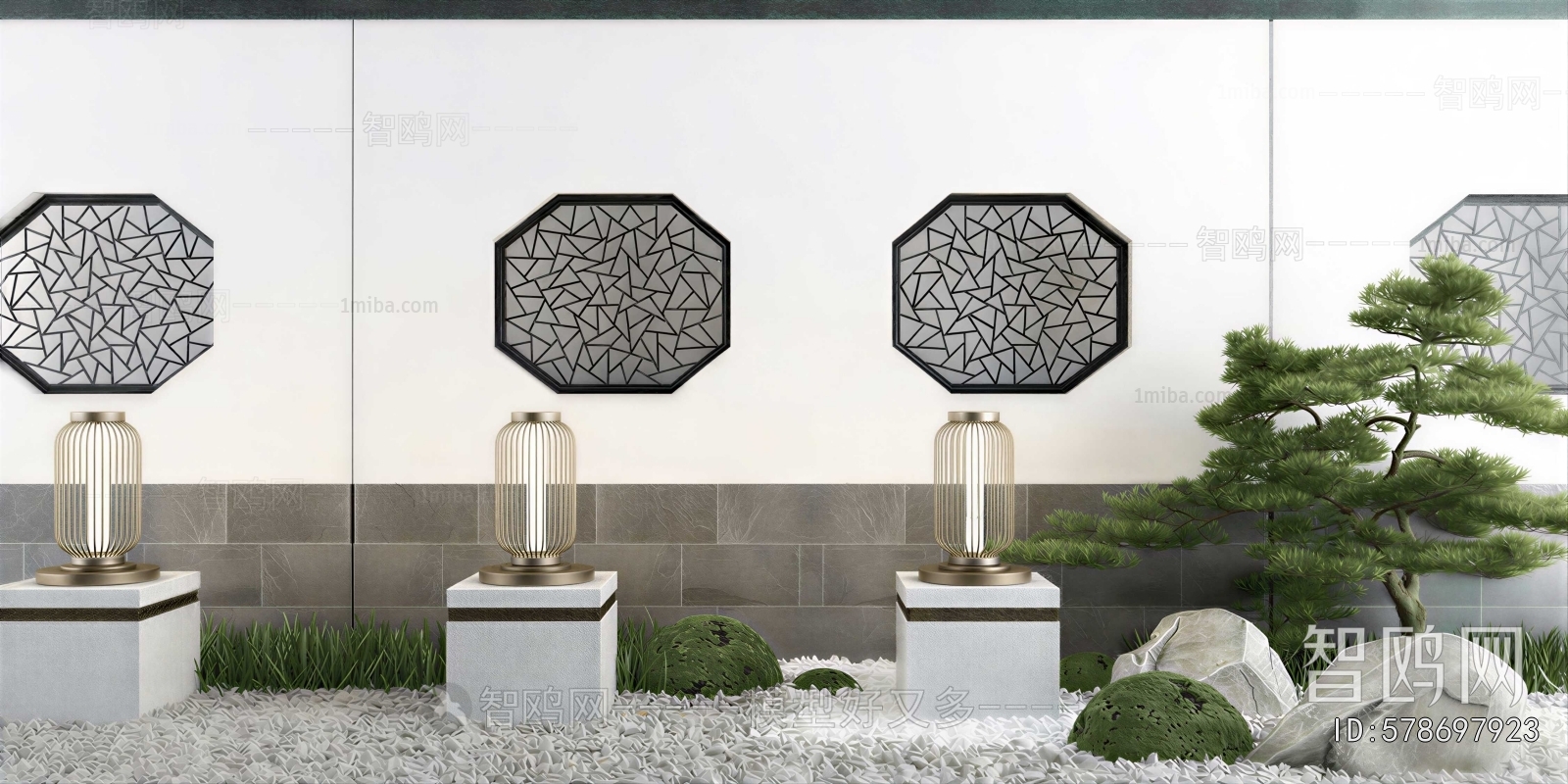 New Chinese Style Courtyard/landscape