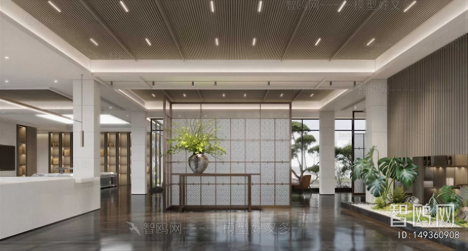 Modern Office Reception Desk