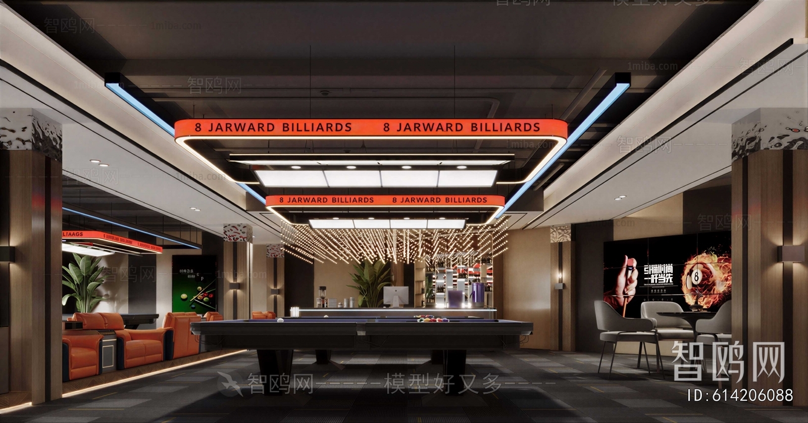 Modern Billiard Room